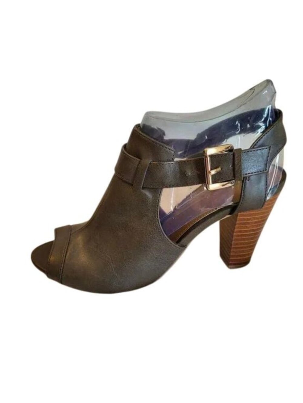 Fioni gray brown heels sandals open toe